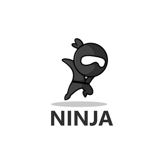 Vector ninja logo template design vector, emblem, design concept, creative symbol, icon