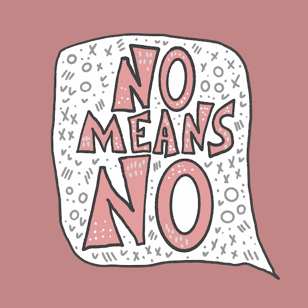 Vector no means no quote vector text illustration