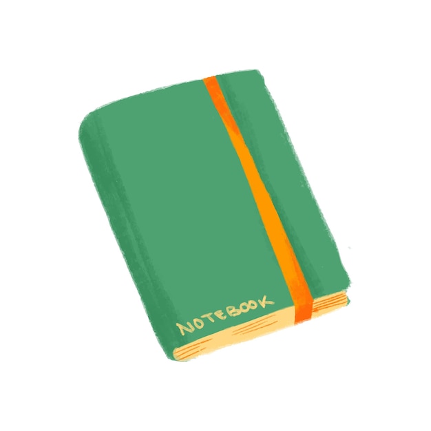 Vector note book diary illustration school stationery elements vector