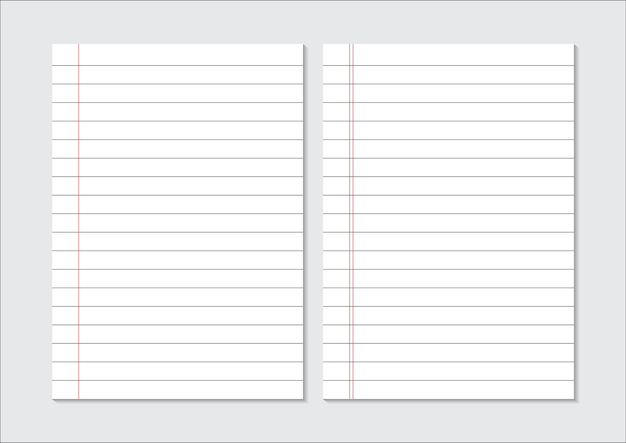 Vector notebook inner page