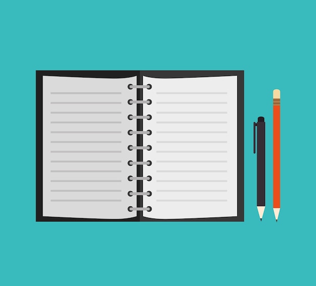 Vector notebook paper office icon