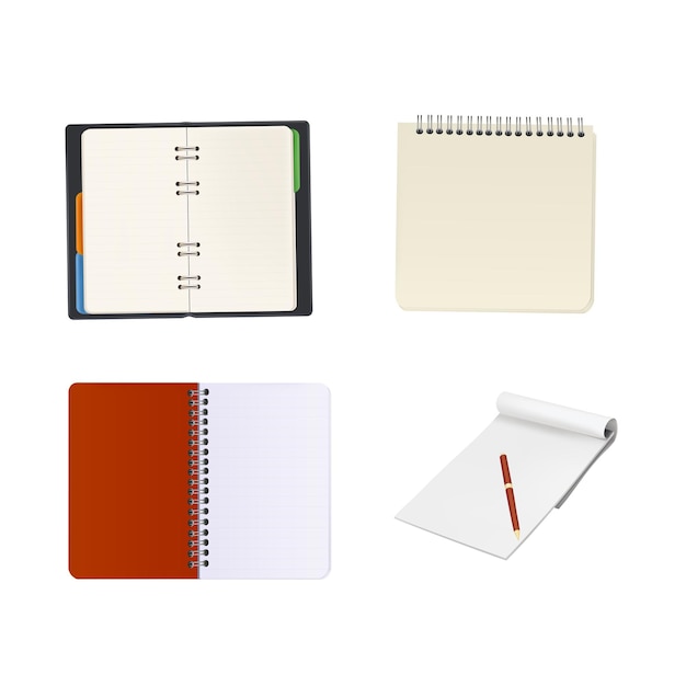 Vector notebook vector design template collection