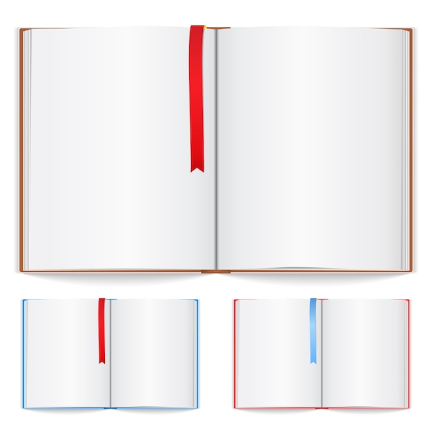 Vector notebook with bookmark illustration