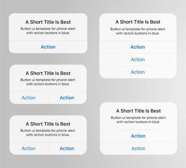 Vector notification boxes template alert ui set smartphone warning or message interface vector