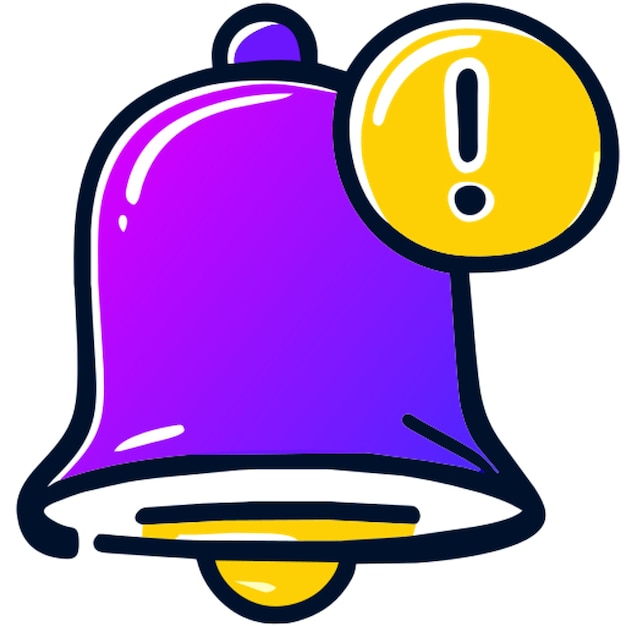 Vector notification icon doodle offset fill