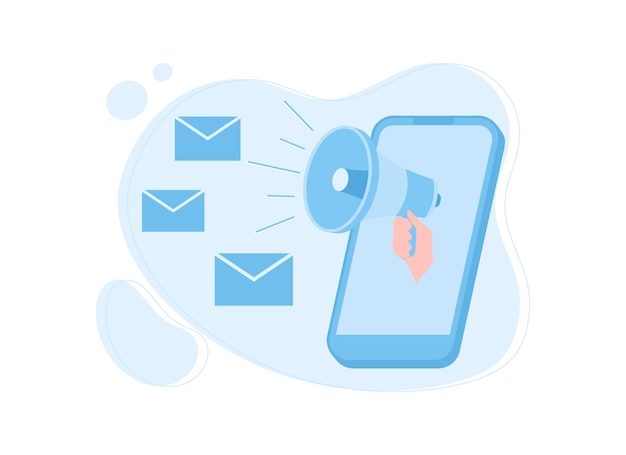 Vector notification messages trending concept flat illustration