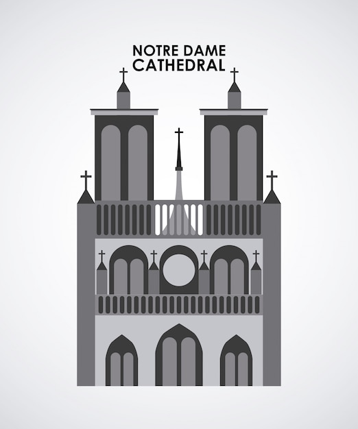 Vector notre dame cathedral