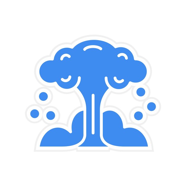 Vector nuclear explosion icon vector image can be used for the future