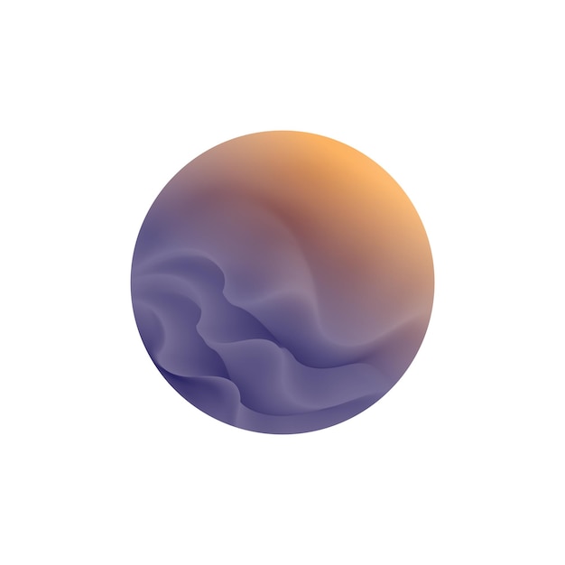Vector ocean abstrack roundshape vector logo