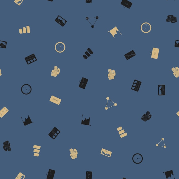 Vector office business seamless pattern background vector illustration