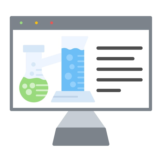 Vector online chemistry vector illustration