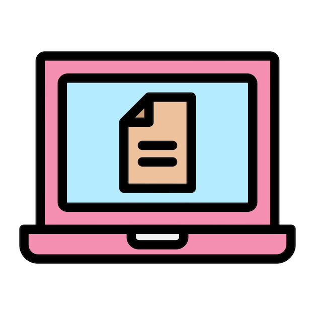 Vector online document vector icon design illustration