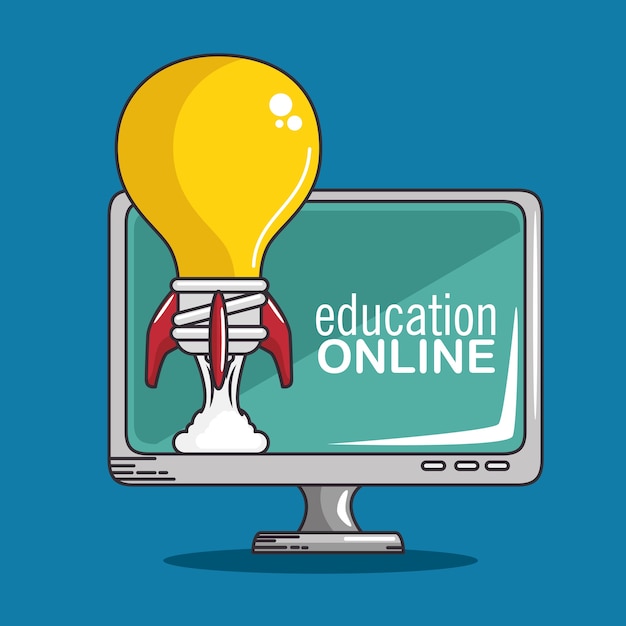 Vector online education and e-learning concept 