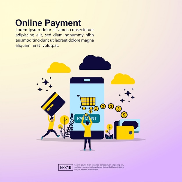 Vector online payment banner 