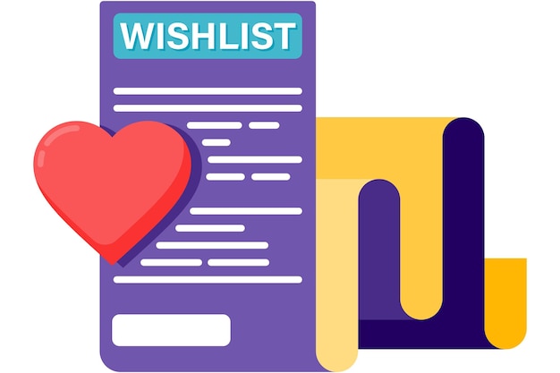 Vector online store wishlist