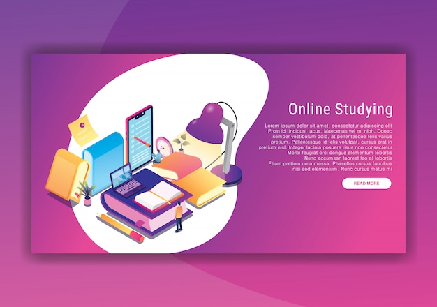 Vector online studying isometric design  template