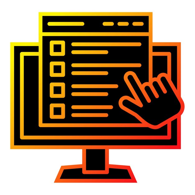 Vector online survey icon