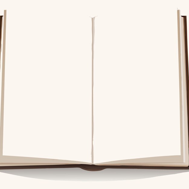 Vector open book with blank pages ready for content