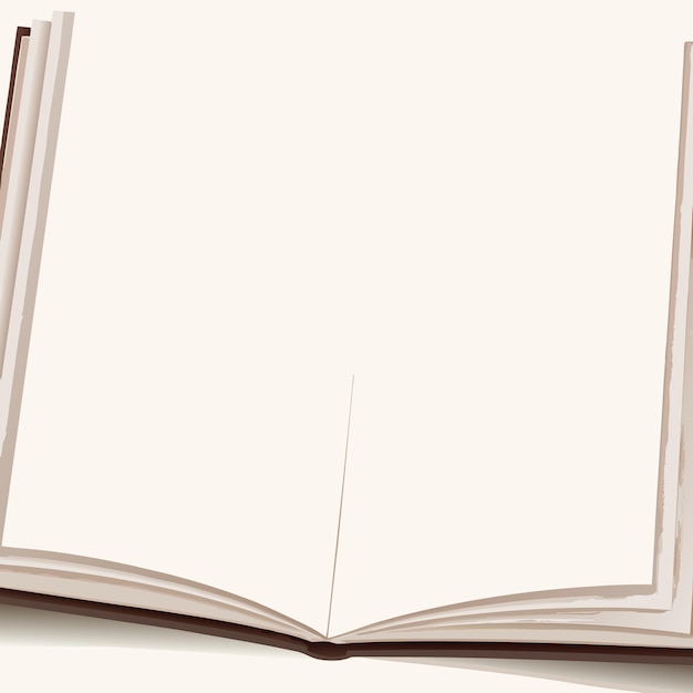 Vector open book with blank pages ready for content