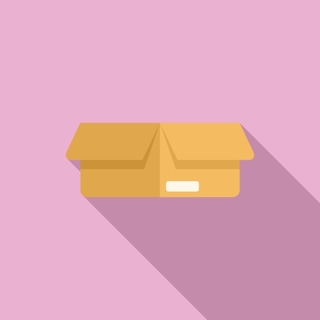 Vector open carton box icon flat vector container pack recycle pack