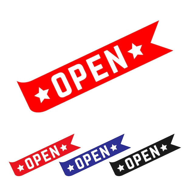 Vector open rubber stamp design art illustration