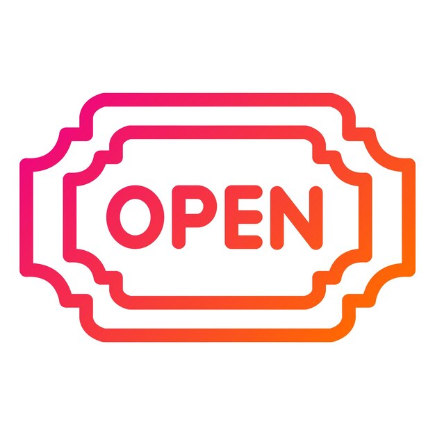 Vector open vector icon design illustration