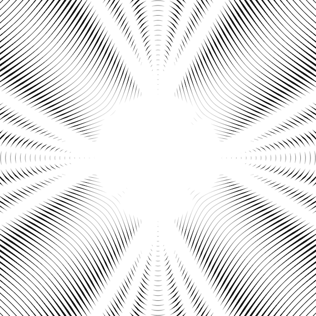 Vector optical illusion, moire vector background, abstract lined monochrome tiling. unusual geometric pattern with visual effects.