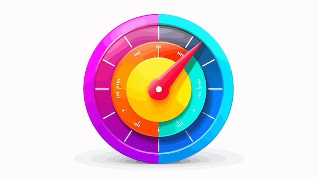 Vector optimize your design with colorful mix vector icons in flat style