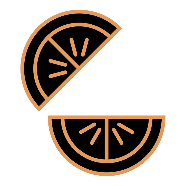 Vector orange slices icon