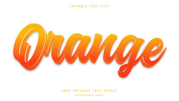Vector orange text effect style