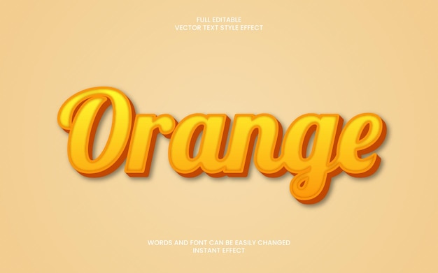Vector orange text effect