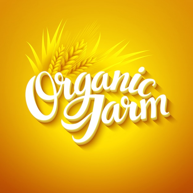 Vector organic farm logo