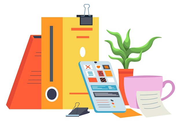 Vector organizers and planner tablet with application