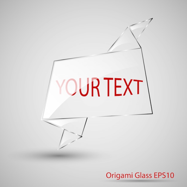 Vector origami glass