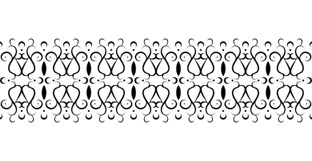 Vector ornament style ethnic seamless borders