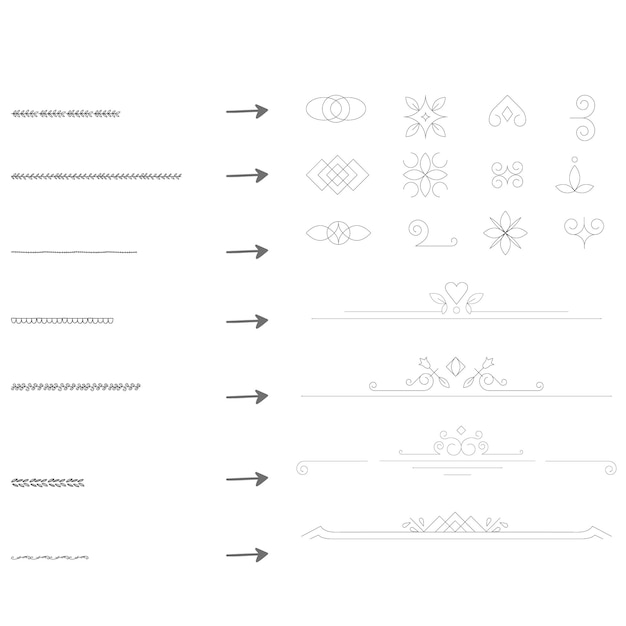 Vector ornamental text divider elegant border design elements perfect for web page decoration invitatio
