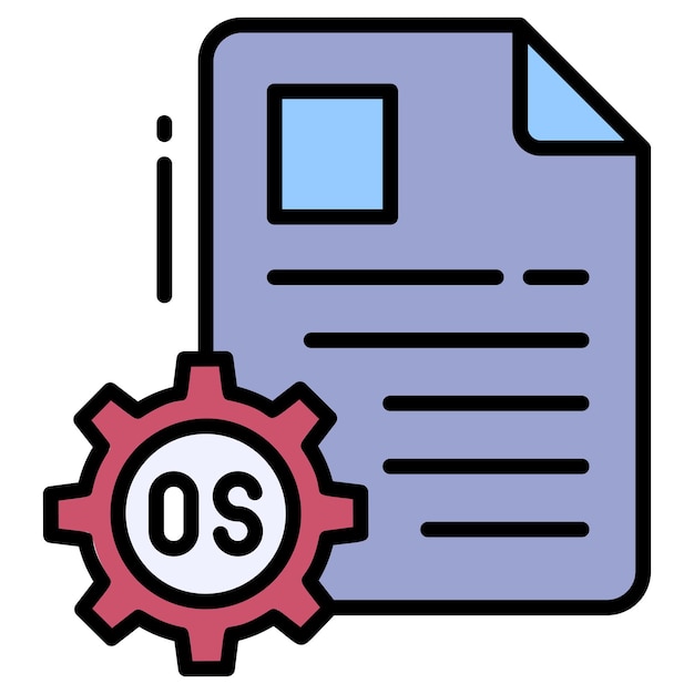 Vector os interface vector cloud computing and internet hosting services system operation executable file