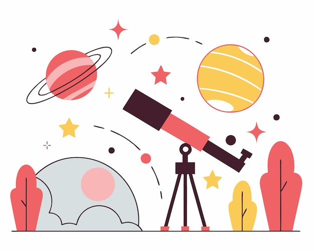 Vector outer space concept illustration