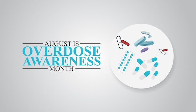 Vector overdose awareness month remember educate prevent