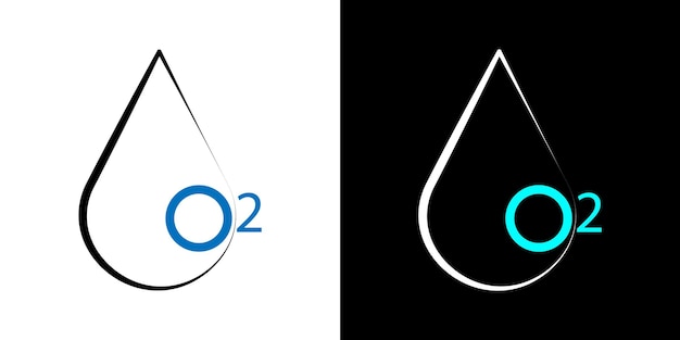 Vector oxygen o2 icon illustration design