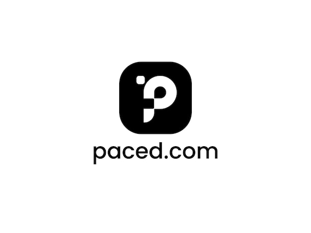 Vector p modern best app icon