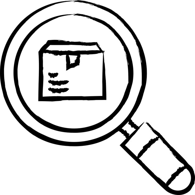 Vector package tracker hand drawn vector illustration