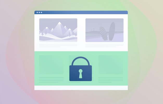 Vector paid content concept in flat design browser window with website with get paid to read content