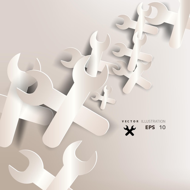 Vector paper background with vector repair web icon