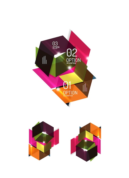 Vector paper infographic elements