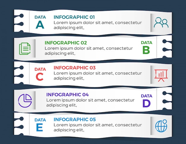 Vector paper infographic template