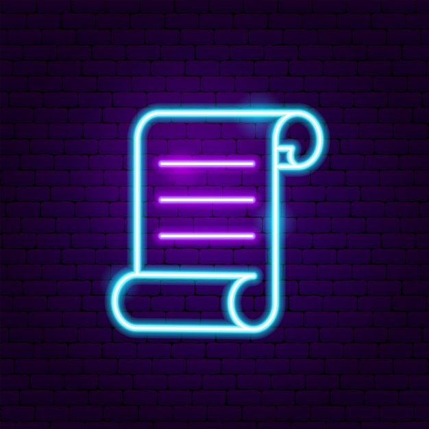 Vector paper neon label. vector illustration of education promotion.