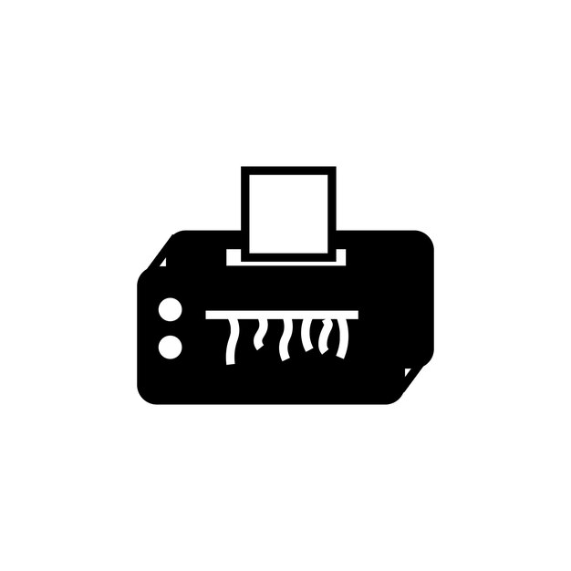 Vector paper shredder vector type icon