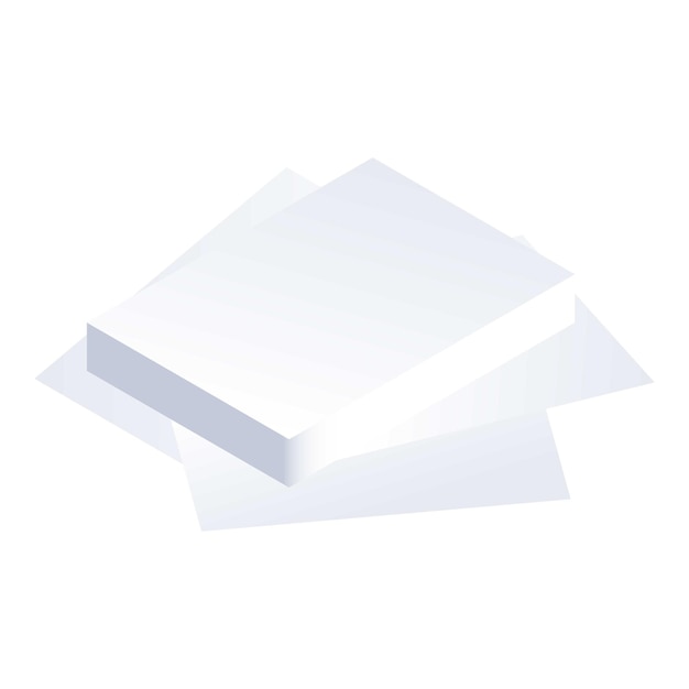 Vector paper stack icon isometric of paper stack vector icon for web design isolated on white background