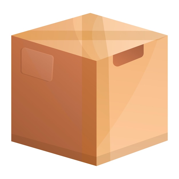 Vector parcel box icon cartoon of parcel box vector icon for web design isolated on white background